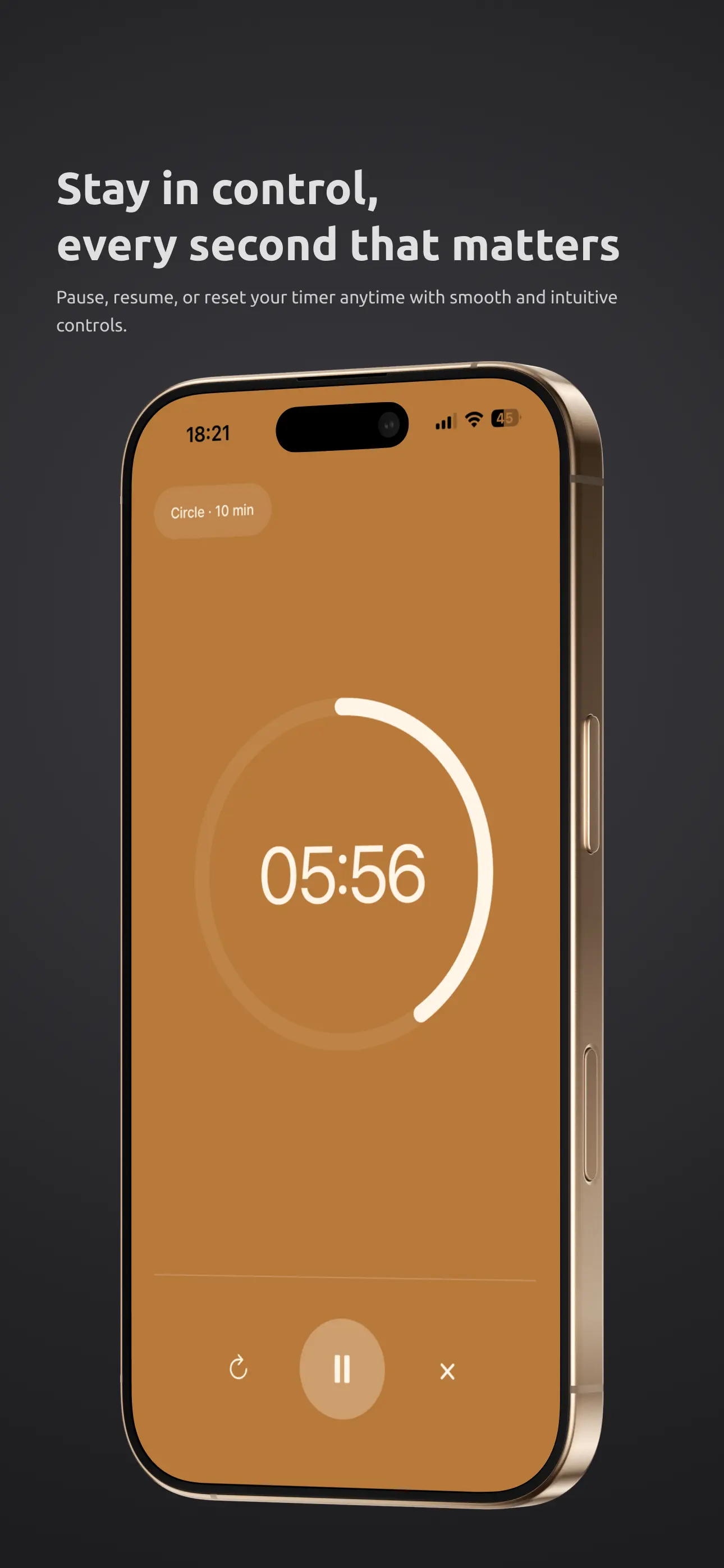 Klara Visual Focus Timer – Settings screen